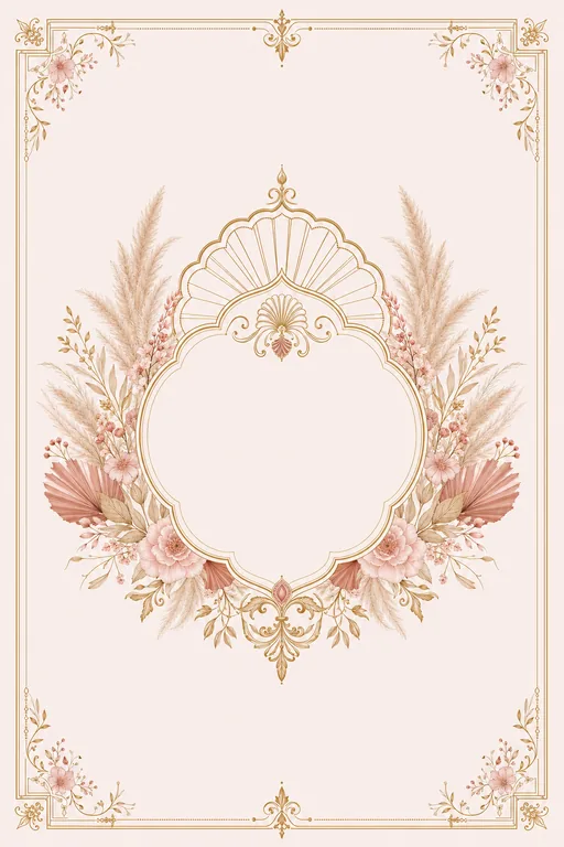Reception — North Modern — Blush Fusion Wedding Suite — North Indian Hindu Traditional Reception invitation card design from Ayozan