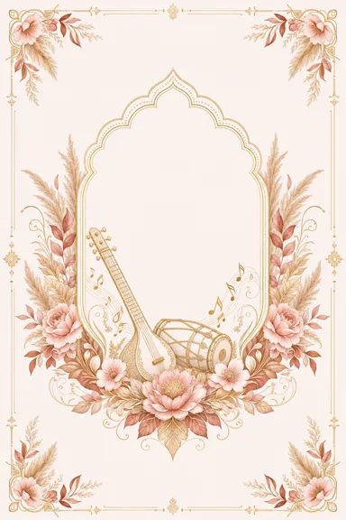 Sangeet — North Modern — Blush Fusion Wedding Suite — Sangeet card design