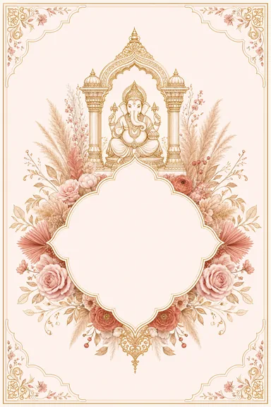 North Modern — Blush Fusion — Hindi Wedding invitation card design