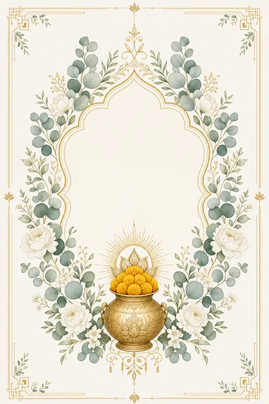 Haldi — North Modern — Eucalyptus Fusion Wedding Suite — Haldi card design