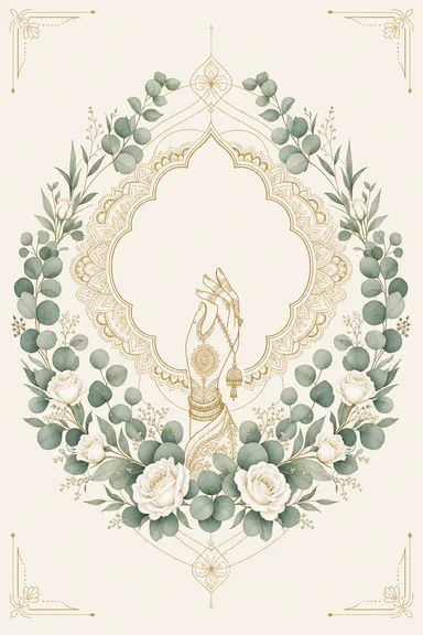 Mehndi — North Modern — Eucalyptus Fusion Wedding Suite — Mehndi card design
