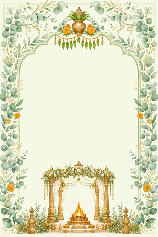 Vivah — North Modern — Eucalyptus Fusion Wedding Suite — invitation page