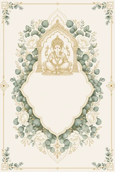 North Modern — Eucalyptus Fusion — Hindi invitation card design