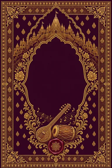 UP Banaras — Brocade — Sangeet invitation card design