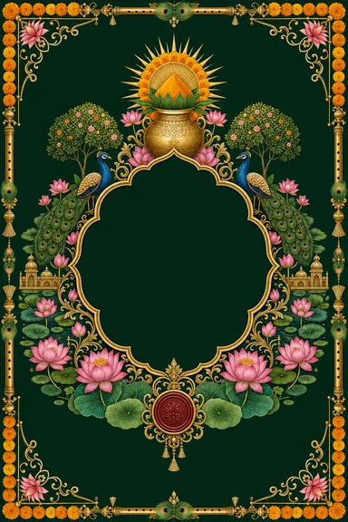 Haldi — UP Braj — Krishna Pichwai Wedding Suite — Haldi card design