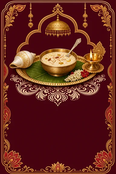 Mukhe Bhaat · Heritage — Annaprashan card design