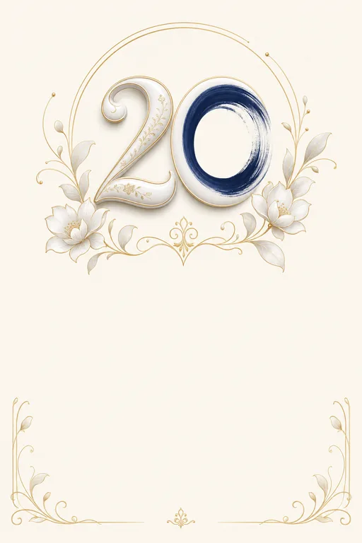 20th Anniversary · Modern — Modern Anniversary invitation card design from Ayozan