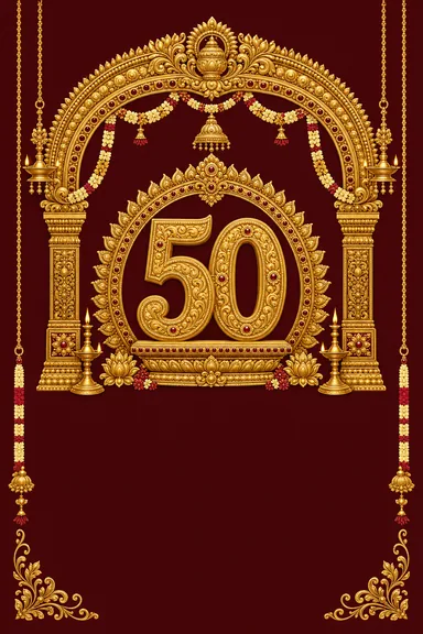Golden Jubilee · Heritage — Anniversary card design