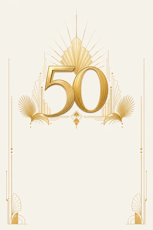 Golden Jubilee · Modern — Modern Anniversary invitation card design from Ayozan