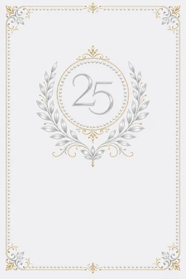 Silver Jubilee · Modern — Anniversary card design