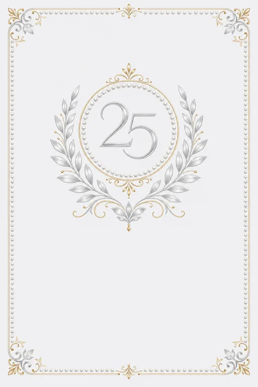 Silver Jubilee · Modern — Modern Anniversary invitation card design from Ayozan