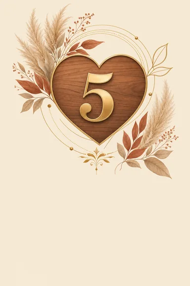 5th Anniversary · Modern — Anniversary card design