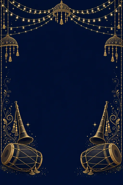 Baraat Night · Modern — North Indian Hindu Modern Baraat Welcome invitation card design from Ayozan