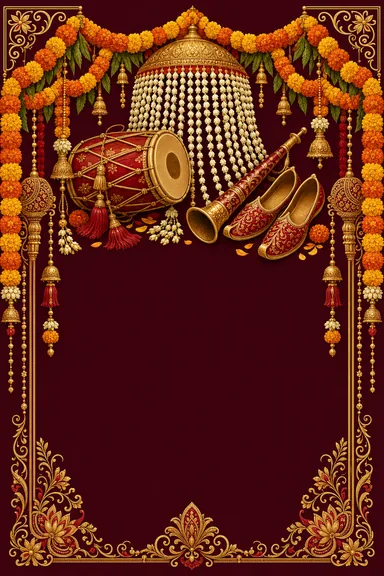 Baraat Swagat · Heritage — Baraat Welcome card design