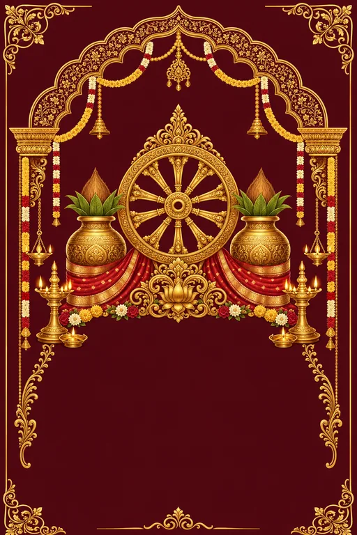 Bhima Ratha Shanti · Heritage — Hindu Traditional Birthday invitation card design from Ayozan