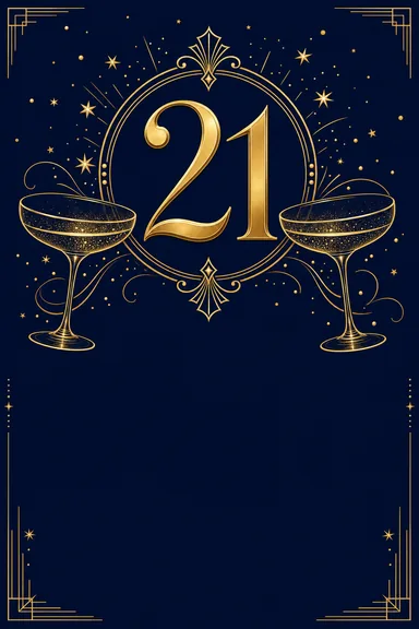21st Birthday · Modern — Birthday card design