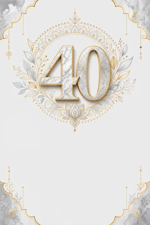 40th Birthday · Fusion — Botanical Birthday invitation card design from Ayozan