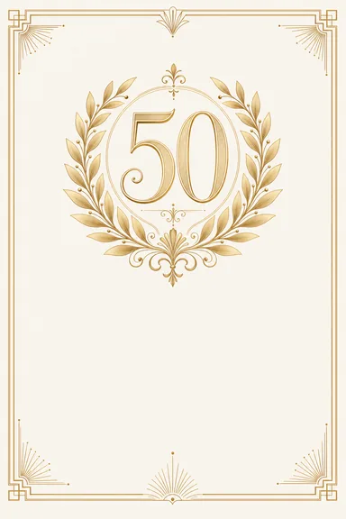 Golden 50th · Modern — Birthday card design