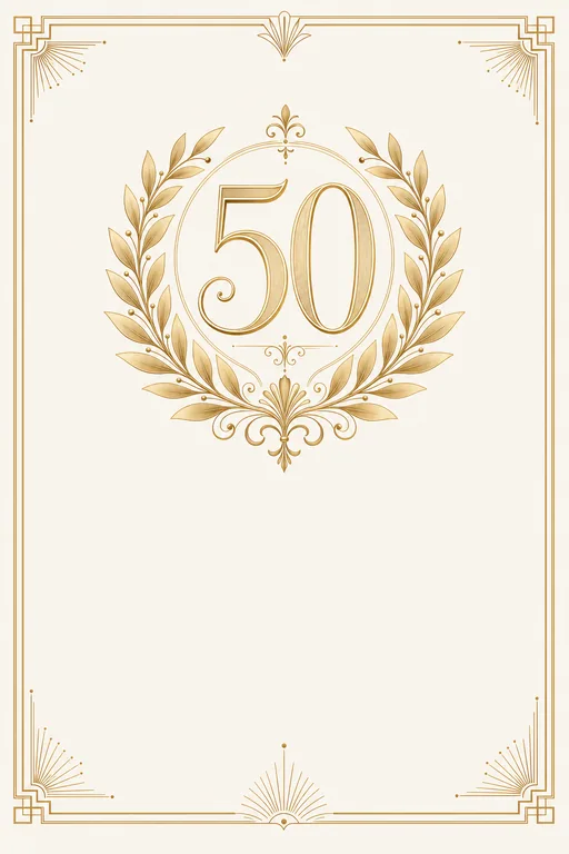 Golden 50th · Modern — Modern Birthday invitation card design from Ayozan