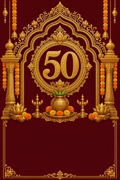 50th Birthday · Heritage — Birthday card design