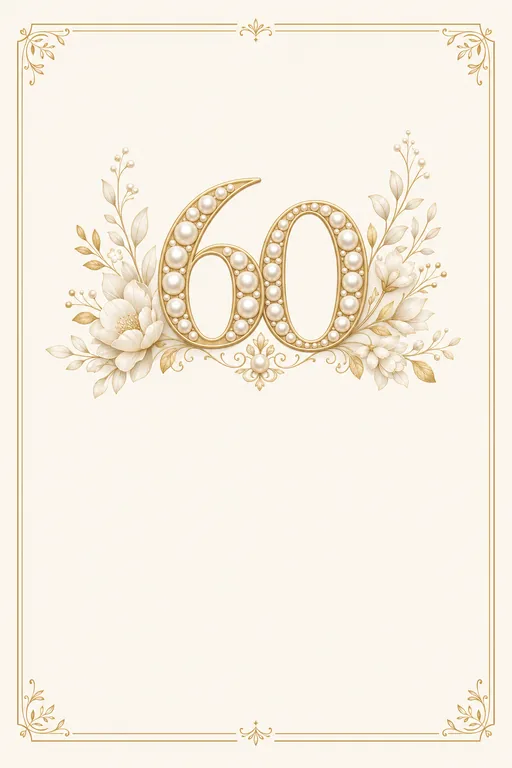 60th Celebration · Modern — Modern Birthday invitation card design from Ayozan
