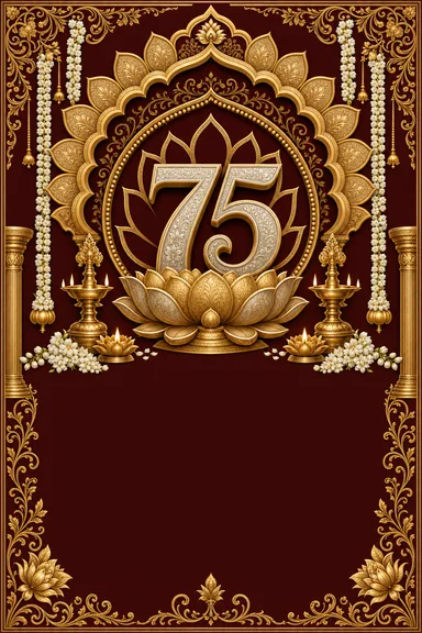 75th Celebration · Heritage — Birthday card design
