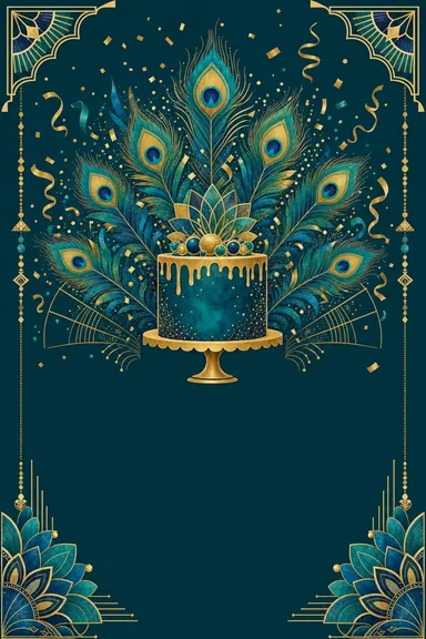 Peacock Party · Fusion — Birthday card design