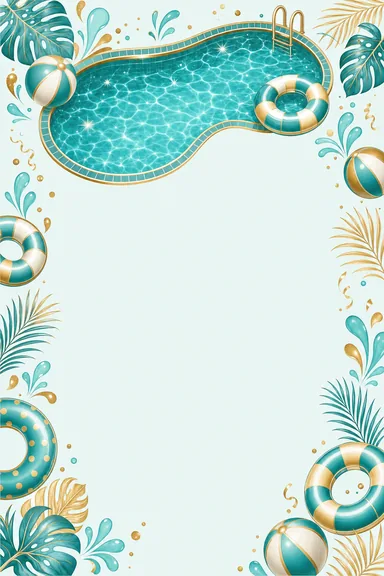 Pool Party · Modern — Birthday card design