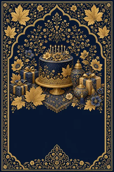 Kashmiri Birthday · Heritage — Birthday card design