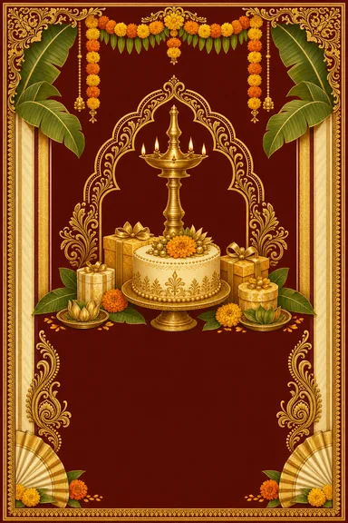 Malayali Birthday — Malayalam invitation card design