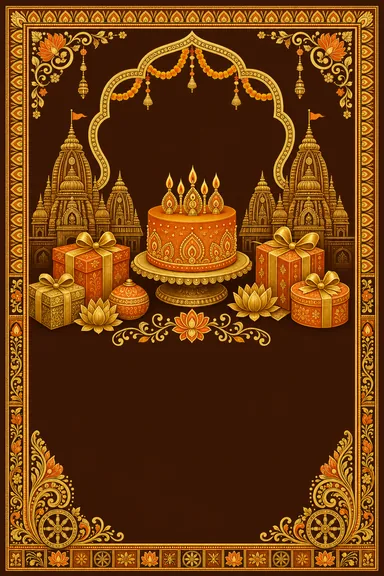 Odia Birthday · Heritage — Birthday card design