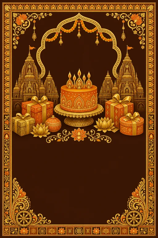 Odia Birthday · Heritage — Odia Hindu Traditional Birthday invitation card design from Ayozan