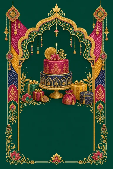 Rajasthani Birthday · Heritage — Birthday card design