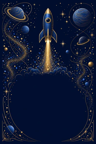 Space Party · Modern — Birthday card design