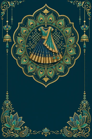 Pattu Pavadai — Half Saree Ceremony invitation card design