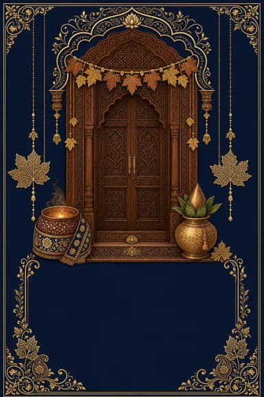 Kashmiri Housewarming · Heritage — Housewarming card design