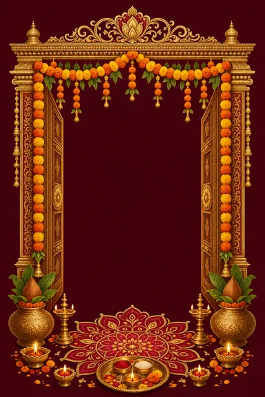 Griha Pravesh · Heritage — Housewarming card design