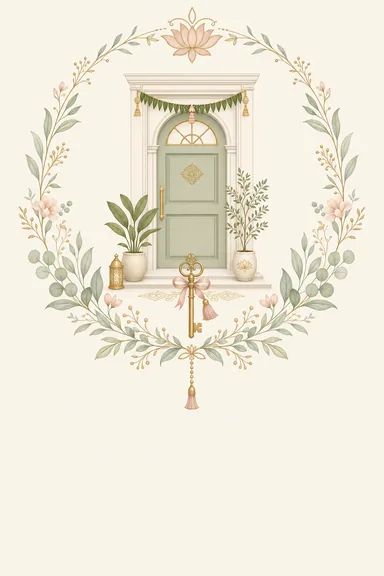 Griha Pravesh · Modern — Housewarming card design