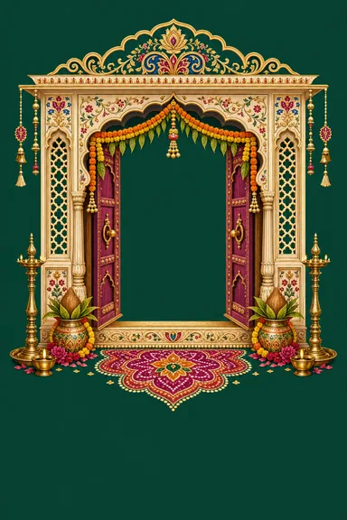 Rajasthani Griha Pravesh · Heritage — Housewarming card design