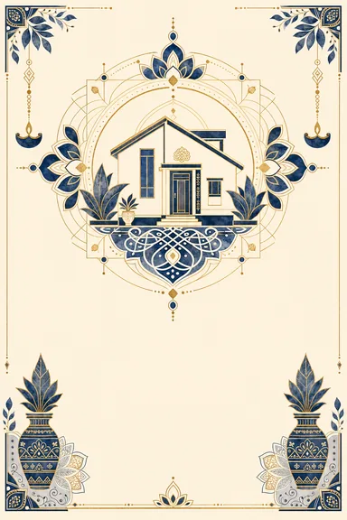 Odia Gruha Pravesha · Fusion — Housewarming card design