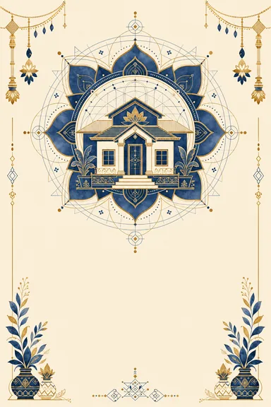 Telugu Gruhapravesham · Fusion — Housewarming card design