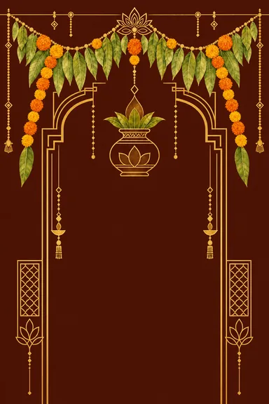 Griha Pravesh Fusion · Fusion — Housewarming card design