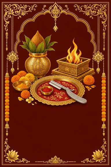 Mundan Sanskar · Heritage — Mundan Ceremony card design