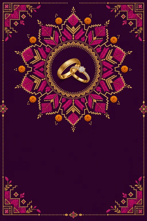Roka Ceremony · Fusion — North Indian Hindu Botanical Roka Ceremony invitation card design from Ayozan