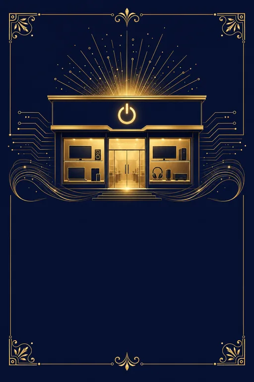 Electronics Showroom · Modern — Modern Shop Inauguration invitation card design from Ayozan