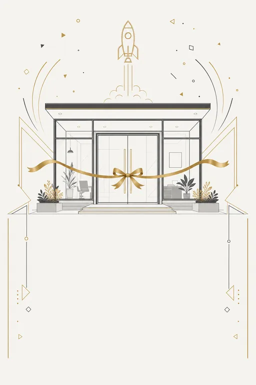 Office Opening · Modern — Modern Shop Inauguration invitation card design from Ayozan