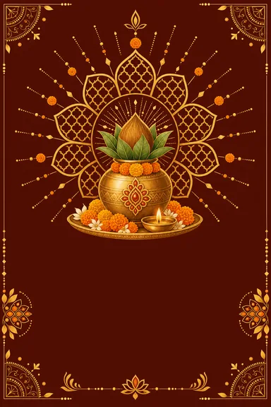 Tilak & Aarti · Fusion — Tilak Ceremony card design