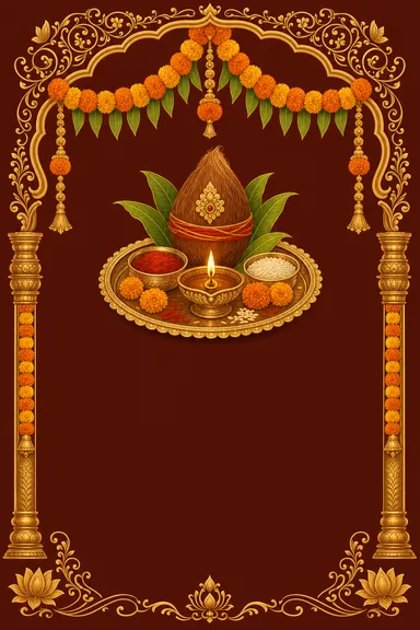 Tilak & Aarti · Heritage — Tilak Ceremony card design