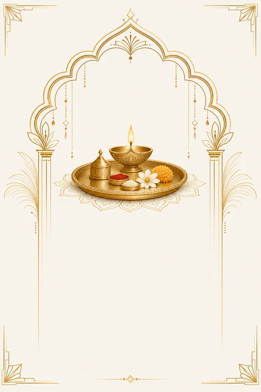 Tilak & Aarti · Modern — North Indian Hindu Modern Tilak Ceremony invitation card design from Ayozan