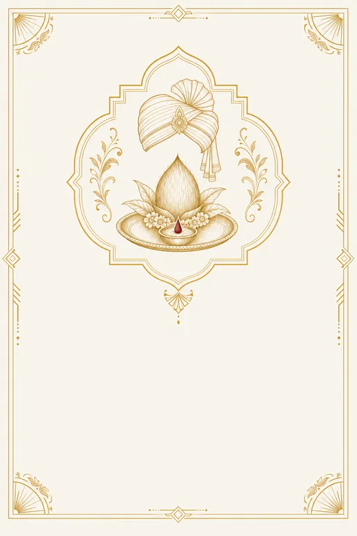 Tilak Ceremony · Modern — North Indian Hindu Modern Tilak Ceremony invitation card design from Ayozan